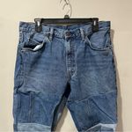 Levi's Vintage Levi’s USA 517 Jeans Distressed Patchwork Size 32x26 Orange Tab Funky Photo 3