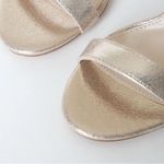 Lulus  Aimee Champagne Metallic Lace-Up Heels
Gold Glam Black Tie NYE shoes Photo 4