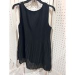 Sunny Leigh Black Pleated Asymmetrical Hem Tank Top Women Size L Photo 7