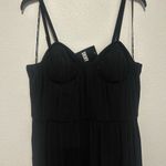 DKNY  Black Midi Pleated Dress NWT 10 Photo 2