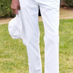 Frank & Eileen  White Wicklow Italian Chino Pant Size 8 *FLAW* Photo 0