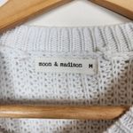 Moon & Madison Cropped Knit Pullover Sweater Beige Brown Oversize Preppy Medium Photo 2