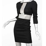 Versace Runway Black Silver Chainmaille Wool Sheath Dress XS Photo 0