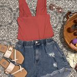 ZARA One Piece Bathing Suit Dark Coral Size Small Womens Photo 2