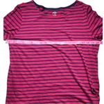 Old Navy Striped Red and Navy Crewneck Top Sz L Blue Size L Photo 3
