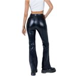 Princess Polly  Black Faux Leather Flare Pants SZ:2 Photo 3