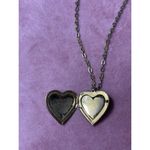Vintage Gold Tone Barbie Etched Heart Locket Photo Pendant Chain Necklace Y2K Photo 6