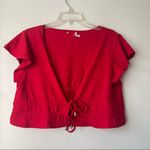 Princess Polly Jamison Reid Red Tie Front Crop Top 10 Photo 4
