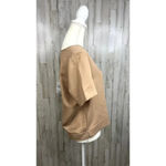 Buckle NWT  Women's Taupe‎ Short Sleeve Crew Neck Open-Back Top Size Small Casual Photo 3