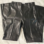 Princess Polly  Braden Leather Pants Black Faux Flare Photo 3