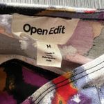 Open Edit  Womens Size M Off The Shoulder Ruched Long Sleeve Wrap Shirt Colorful Photo 1