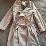 A New Day  Light Gray/blue Women's Trench Coat Photo 0