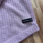 Calvin Klein Jeans Waffle Knit Hoodie Mauve Pink Thumb Holes Size L Photo 4