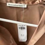 Abercrombie & Fitch Satin Tan Shirt Dress Photo 1