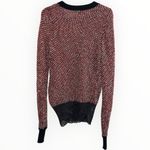 Alexander Wang knit Metallic black red pullover crewneck sweater top jumper Sm Photo 5