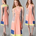 Rebecca Taylor  Colorblock Dot Print Silk Maxi Dress Photo 1