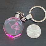 Laser Engraved Crystal Anime Color Changing LED Keychain Photo 5