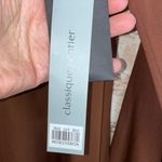 Classiques Entier  Silk Blend Tie Neck Blouse in Whiskey Size Medium NEW Photo 6