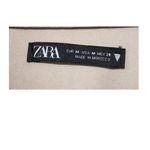 ZARA Woman beige faux suede button front camel brown Duster Coat Jacket SZ M Photo 7