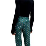 Free People Molly Printed Slim Pants Emerald Combo Polka Dots 12 Photo 2