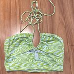 Princess Polly  Green Swirl Halter Top Photo 0