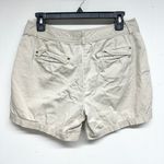 Michael Kors Women Twill Shorts Women's Light Grey Khaki 100% Cotton High Rise 8 Photo 2