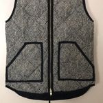 J.Crew ladies lightweight puffer herringbone zip cozy vest size xxs S 60% down Photo 2
