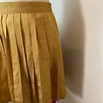 Gap Mustard Gold Metallic Pleated Skirt Photo 3