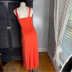 Taboo VTG 90s Y2K  Dress Fairy Maxi Crystal Ruched Orange Mesh sz‎ S Photo 5