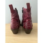Mark Nason Red Leather Boots Womens 6 Ankle Roses Rocker Vero Cuoio Italy Boho Photo 7