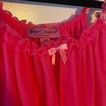 Betsey Johnson Pink Babydoll Nightgown Slip Bow & Roses NWT Size S Photo 3