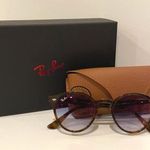 Ray-Ban Gloss Tortoise Frame, Blue Gradient Lens  Sunglasses Photo 0