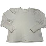 Madewell  Top Womens XS Cream Brushed Puff Sleeve Shirt Blouse Photo 2