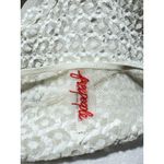 Free People Ivory Lace Tunic Top M Cotton Blend Womens Boho Sheer Short Sleeve Photo 11