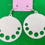Handmade Ohio State Round Dangle Pierced Earrings New Photo 1
