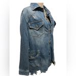 Free People MOONCHILD SHIRT DENIM 100% Cotton Jacket sz M Photo 9
