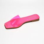 Cape Robbin ‎ Women's Size 7 Sheer Transparent Sandals Slip-On Mules Pink Photo 2