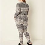 PINK - Victoria's Secret NWT PINK Victoria’s Secret Onesie Pajamas Womens M Cozy Gray Snowflake Lounge Photo 2