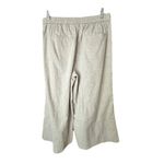 Banana Republic  Factory Linen Blend Wide Leg Cropped Pull-On Pants in Flax Sz M Photo 5