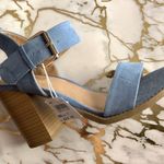 Brash Dusty blue suede open toe sandals Photo 0