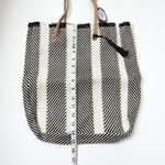 Woven tote bag with small zipper bag boho Black Photo 8