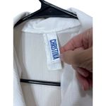 White Sleeveless Duster Top Christina Sheer Button Down Pockets Size 1X Photo 4