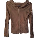 Lauren Moshi  Butterflies & Tree Women’s Brown Hoodie Size XS Photo 0