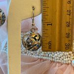 Filigree Swirl Earrings Silver Tone Dangle Drop Lightweight Boho Artsy Country Photo 3