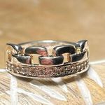 Sterling Silver Chain Design CZ 925  Ring Photo 3