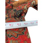 Islander Women’s Plus 3X Suede Feel Paisley Button Up Shirt Warm Brown Red Fall Photo 8