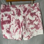 Judy Blue Women's Pink Burgundy And White Tie Dye Shorts Mid-Rise Sz 2XL NWOT Photo 1