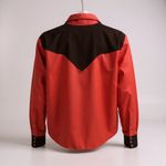 Vintage Daniali USA Western Embroidered Floral Shirt Red Brown Size M Size M Photo 1