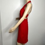 Lulus  Red Uniquely Chic Bodycon Halter Tie Up Dress Photo 1