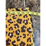 4SI3NNA Quinn Medium Gold Orange Black Animal Print Satin Midi Skirt Photo 8